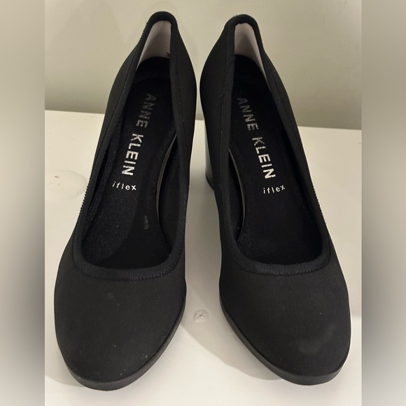 Anne Kline Black Flex Carol Pump  Slip Ons Fabric plush padded insole, Sz 6.5. - Picture 4 of 12